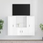 Set de muebles de TV 3 pzas madera contrachapada blanco brillo de vidaXL, Muebles TV - Ref: Foro24-3188744, Precio: 151,21 €,...