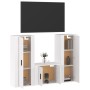 Set de muebles de TV 3 pzas madera contrachapada blanco brillo de vidaXL, Muebles TV - Ref: Foro24-3188744, Precio: 151,21 €,...