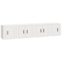 Set de muebles para TV 4 piezas madera contrachapada blanco de vidaXL, Muebles TV - Ref: Foro24-3188430, Precio: 121,99 €, De...