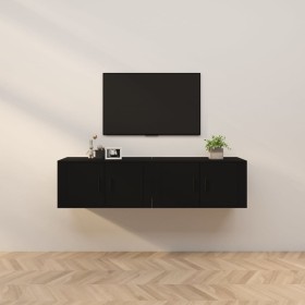 Wand-TV-Möbel 2-tlg. schwarz 80x34,5x40 cm von vidaXL, TV-Möbel - Ref: Foro24-3188351, Preis: 121,99 €, Rabatt: %