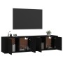 Wall-mounted TV furniture 2 units black 80x34.5x40 cm by vidaXL, TV Furniture - Ref: Foro24-3188351, Price: 121,99 €, Discoun...