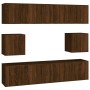 Set de muebles para TV 8 pzas madera contrachapada roble marrón de vidaXL, Muebles TV - Ref: Foro24-3188677, Precio: 319,03 €...