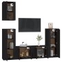 5-piece black plywood TV furniture set by vidaXL, TV Furniture - Ref: Foro24-3188775, Price: 230,13 €, Discount: %