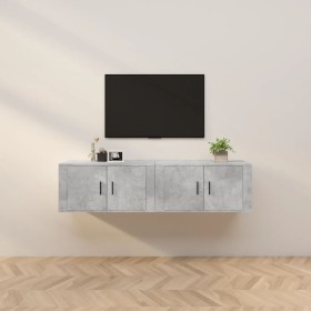 Wall TV cabinets 2 pcs concrete gray 80x34.5x40 cm by vidaXL, TV Furniture - Ref: Foro24-3188354, Price: 95,28 €, Discount: %