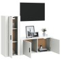 2-piece white plywood TV furniture set by vidaXL, TV Furniture - Ref: Foro24-3188734, Price: 115,80 €, Discount: %