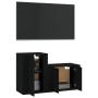 TV furniture set, 2 pieces, black plywood wood by vidaXL, TV Furniture - Ref: Foro24-3188391, Price: 83,53 €, Discount: %