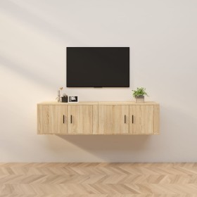 Wall-mounted TV furniture set, 2 units, Sonoma oak, 80x34.5x40 cm by vidaXL, TV Furniture - Ref: Foro24-3188353, Price: 120,9...