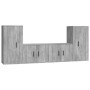 Set de muebles de TV 4 pzas madera contrachapada gris hormigón de vidaXL, Muebles TV - Ref: Foro24-3188554, Precio: 165,83 €,...