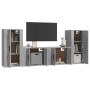 Set de muebles de TV 4 pzas madera contrachapada gris hormigón de vidaXL, Muebles TV - Ref: Foro24-3188554, Precio: 165,83 €,...