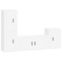 Set de muebles para TV 4 piezas madera contrachapada blanco de vidaXL, Muebles TV - Ref: Foro24-3188598, Precio: 170,78 €, De...