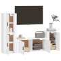 Set de muebles para TV 4 piezas madera contrachapada blanco de vidaXL, Muebles TV - Ref: Foro24-3188598, Precio: 170,78 €, De...