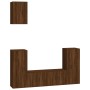 TV furniture set 5 pieces brown oak plywood by vidaXL, TV Furniture - Ref: Foro24-3188581, Price: 225,64 €, Discount: %