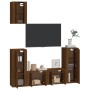 TV furniture set 5 pieces brown oak plywood by vidaXL, TV Furniture - Ref: Foro24-3188581, Price: 225,64 €, Discount: %