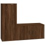 TV furniture set 2 pieces brown oak plywood by vidaXL, TV Furniture - Ref: Foro24-3188733, Price: 111,07 €, Discount: %