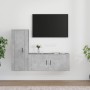 TV furniture set 2 pieces concrete gray plywood by vidaXL, TV Furniture - Ref: Foro24-3188738, Price: 126,54 €, Discount: %