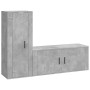 TV furniture set 2 pieces concrete gray plywood by vidaXL, TV Furniture - Ref: Foro24-3188738, Price: 121,07 €, Discount: %