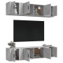 Set de muebles de TV 6 pzas madera contrachapada gris hormigón de vidaXL, Muebles TV - Ref: Foro24-3188658, Precio: 216,55 €,...