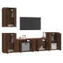 5-piece TV furniture set made of brown oak plywood by vidaXL, TV Furniture - Ref: Foro24-3188573, Price: 197,65 €, Discount: %