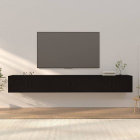 Wall TV furniture 3 pcs black 100x34.5x40 cm by vidaXL, TV Furniture - Ref: Foro24-3188375, Price: 208,48 €, Discount: %