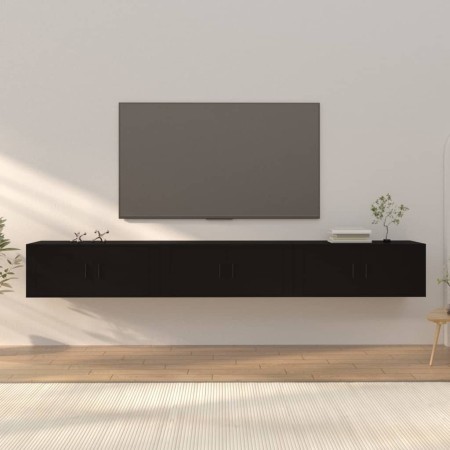 Muebles para TV de pared 3 uds negro 100x34,5x40 cm de vidaXL, Muebles TV - Ref: Foro24-3188375, Precio: 208,48 €, Descuento: %