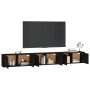 Wall TV furniture 3 pcs black 100x34.5x40 cm by vidaXL, TV Furniture - Ref: Foro24-3188375, Price: 208,99 €, Discount: %