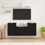 3-piece TV furniture set made of black plywood by vidaXL, TV Furniture - Ref: Foro24-3188495, Price: 114,53 €, Discount: %