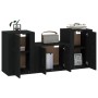 3-piece TV furniture set made of black plywood by vidaXL, TV Furniture - Ref: Foro24-3188495, Price: 114,53 €, Discount: %