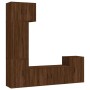 TV furniture set 5 pieces brown oak plywood by vidaXL, TV Furniture - Ref: Foro24-3188629, Price: 236,37 €, Discount: %