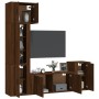 TV furniture set 5 pieces brown oak plywood by vidaXL, TV Furniture - Ref: Foro24-3188629, Price: 236,37 €, Discount: %