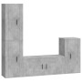 TV furniture set 4 pieces concrete gray plywood by vidaXL, TV Furniture - Ref: Foro24-3188594, Price: 197,29 €, Discount: %