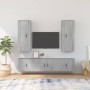 5-piece TV furniture set made of gray concrete plywood. by vidaXL, TV Furniture - Ref: Foro24-3188834, Price: 229,11 €, Disco...