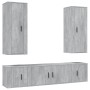 5 Stk. TV-Möbelset Sperrholz Beton grau von vidaXL, TV-Möbel - Ref: Foro24-3188834, Preis: 229,11 €, Rabatt: %