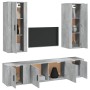 5-piece TV furniture set made of gray concrete plywood. by vidaXL, TV Furniture - Ref: Foro24-3188834, Price: 212,99 €, Disco...