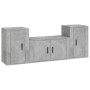 3-piece TV furniture set made of gray concrete plywood. by vidaXL, TV Furniture - Ref: Foro24-3188506, Price: 111,95 €, Disco...