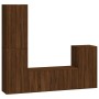 TV furniture set 4 pieces oak brown plywood by vidaXL, TV Furniture - Ref: Foro24-3188597, Price: 215,73 €, Discount: %