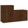 TV furniture set 2 pieces brown oak plywood by vidaXL, TV Furniture - Ref: Foro24-3188397, Price: 86,85 €, Discount: %