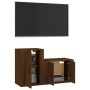 Set de muebles para TV 2 pzas madera contrachapada roble marrón de vidaXL, Muebles TV - Ref: Foro24-3188397, Precio: 86,99 €,...