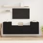 3-piece black plywood TV furniture set by vidaXL, TV Furniture - Ref: Foro24-3188511, Price: 135,31 €, Discount: %