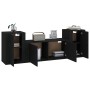 3-piece black plywood TV furniture set by vidaXL, TV Furniture - Ref: Foro24-3188511, Price: 135,31 €, Discount: %