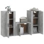 Set de muebles de TV 3 pzas madera contrachapada gris hormigón de vidaXL, Muebles TV - Ref: Foro24-3188522, Precio: 130,99 €,...