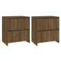 Aparadores 2 uds madera de ingeniería marrón roble 70x41x75 cm de vidaXL, Aparadores - Ref: Foro24-3098096, Precio: 135,14 €,...