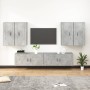 Set de muebles de TV 6 pzas madera contrachapada gris hormigón de vidaXL, Muebles TV - Ref: Foro24-3188714, Precio: 355,00 €,...