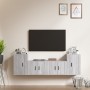 TV furniture set 4 pieces Sonoma gray plywood by vidaXL, TV Furniture - Ref: Foro24-3188548, Price: 154,69 €, Discount: %