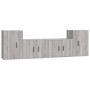 Set de muebles para TV 4 pzas madera contrachapada gris Sonoma de vidaXL, Muebles TV - Ref: Foro24-3188548, Precio: 154,28 €,...