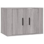 TV furniture set 4 pieces Sonoma gray plywood by vidaXL, TV Furniture - Ref: Foro24-3188548, Price: 154,69 €, Discount: %