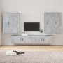 Set de muebles de TV 6 pzas madera contrachapada gris hormigón de vidaXL, Muebles TV - Ref: Foro24-3188866, Precio: 399,47 €,...