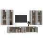 Set de muebles de TV 6 pzas madera contrachapada gris hormigón de vidaXL, Muebles TV - Ref: Foro24-3188866, Precio: 399,47 €,...