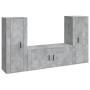 Set de muebles de TV 3 pzas madera contrachapada gris hormigón de vidaXL, Muebles TV - Ref: Foro24-3188762, Precio: 169,99 €,...