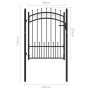 Fence gate with black steel spikes 100x125 cm by vidaXL, garden gates - Ref: Foro24-146389, Price: 191,99 €, Discount: %