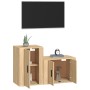 Set de muebles para TV 2 pzas madera contrachapada roble sonoma de vidaXL, Muebles TV - Ref: Foro24-3188449, Precio: 81,89 €,...